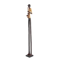 40" Brown Polystone Eclectic Musician Sculpture Set