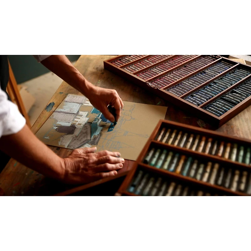 Sennelier Extra-Soft Pastel Full Stick Wooden Box Set