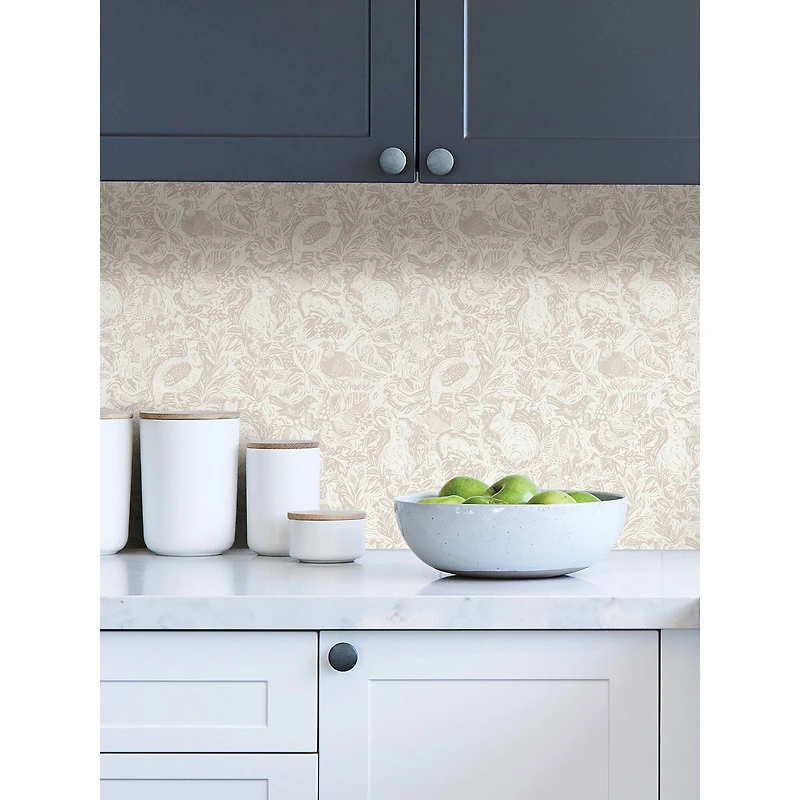 NuWallpaper Cream Terrene Peel & Stick Wallpaper