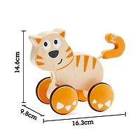 Hape Dante the Cat Push & Go Wooden Release Toy