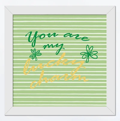 Lucky Charm 16" x 16" White Framed Print Under Plexiglass