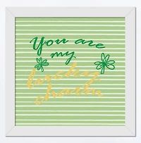 Lucky Charm 16" x 16" White Framed Print Under Plexiglass