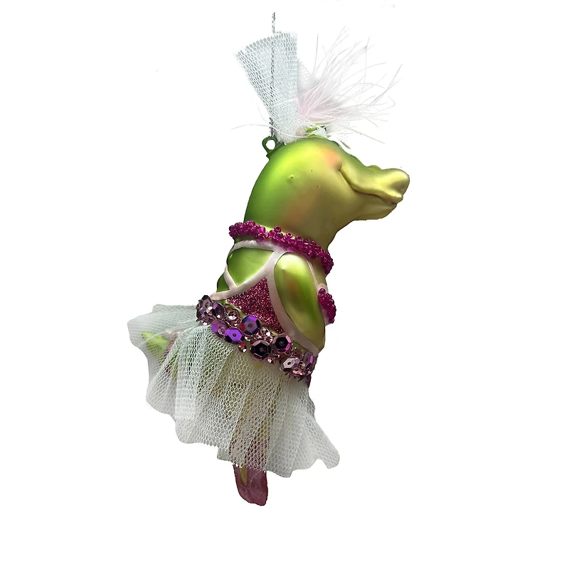 5" Ballet Alligator Glass Ornament by Ashland®