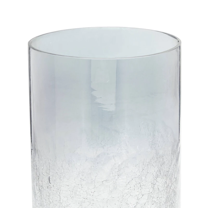 16" Black Glass Traditional Candle Holder