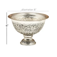 8" Silver Iron Traditional Planter