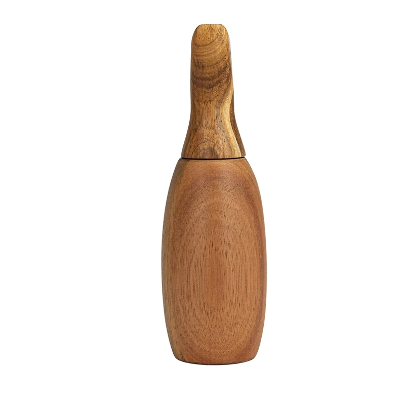 Hello Honey® 7.75" Natural Acacia Wood Fish Tail Shaped Pepper Mill