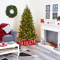 6ft. Pre-Lit Vienna Fir Artificial Christmas Tree, Warm White LED Lights