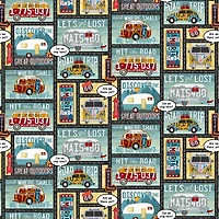 Let's Get Lost Cotton Fabric