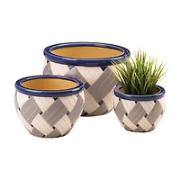 Geo Print Planter Set
