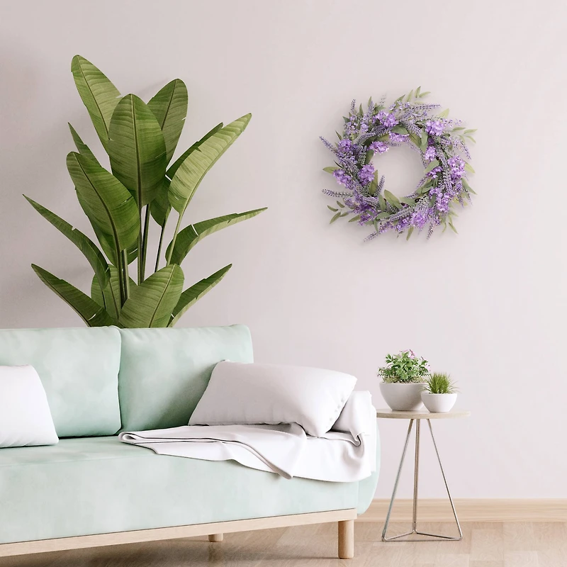 24" Purple Spring Lavender & Lilac Wreath