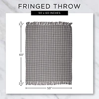 DII® Gray Urban Check Throw