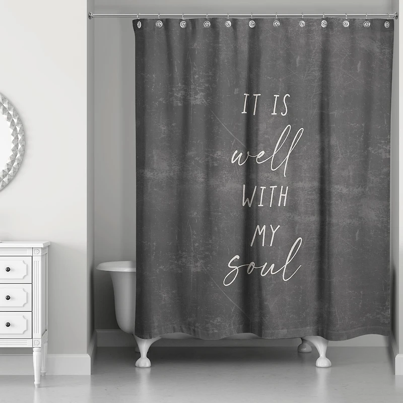 Well with My Soul 71" x 74" Shower Curtain