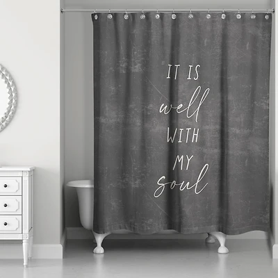 Well with My Soul 71" x 74" Shower Curtain