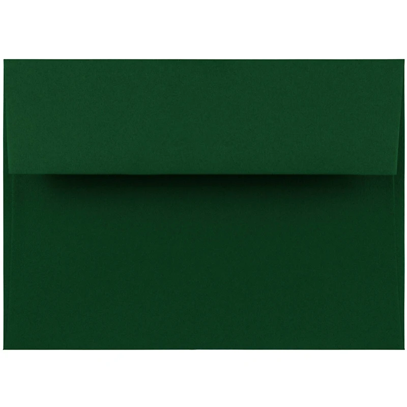 JAM Paper A7 Dark Green Premium Invitation Envelopes