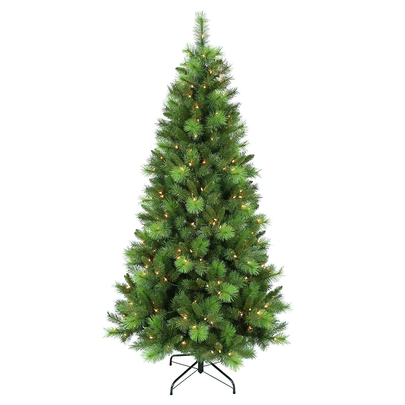 6.5ft. Pre-Lit Adirondack Pine Artificial Christmas Tree, Clear Lights