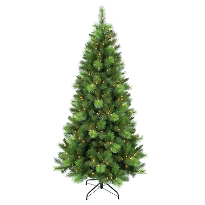 6.5ft. Pre-Lit Adirondack Pine Artificial Christmas Tree, Clear Lights