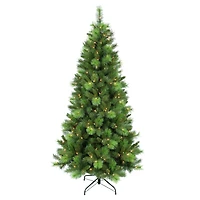 6.5ft. Pre-Lit Adirondack Pine Artificial Christmas Tree, Clear Lights