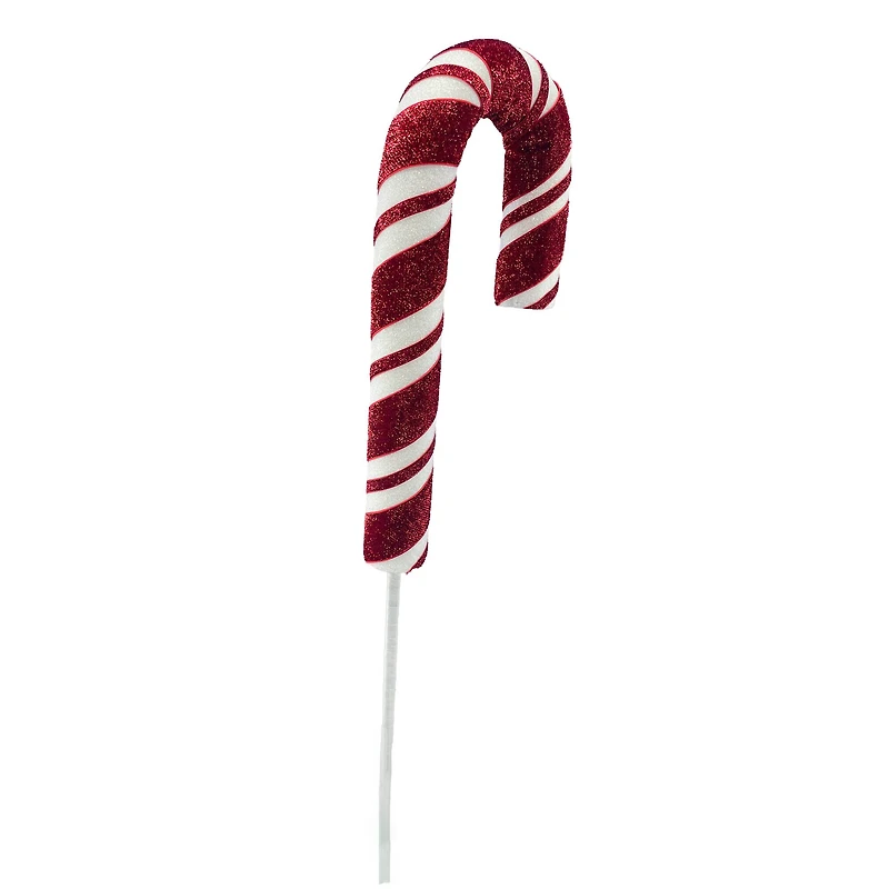 31" Red & White Glitter Candy Cane Stem by Ashland®