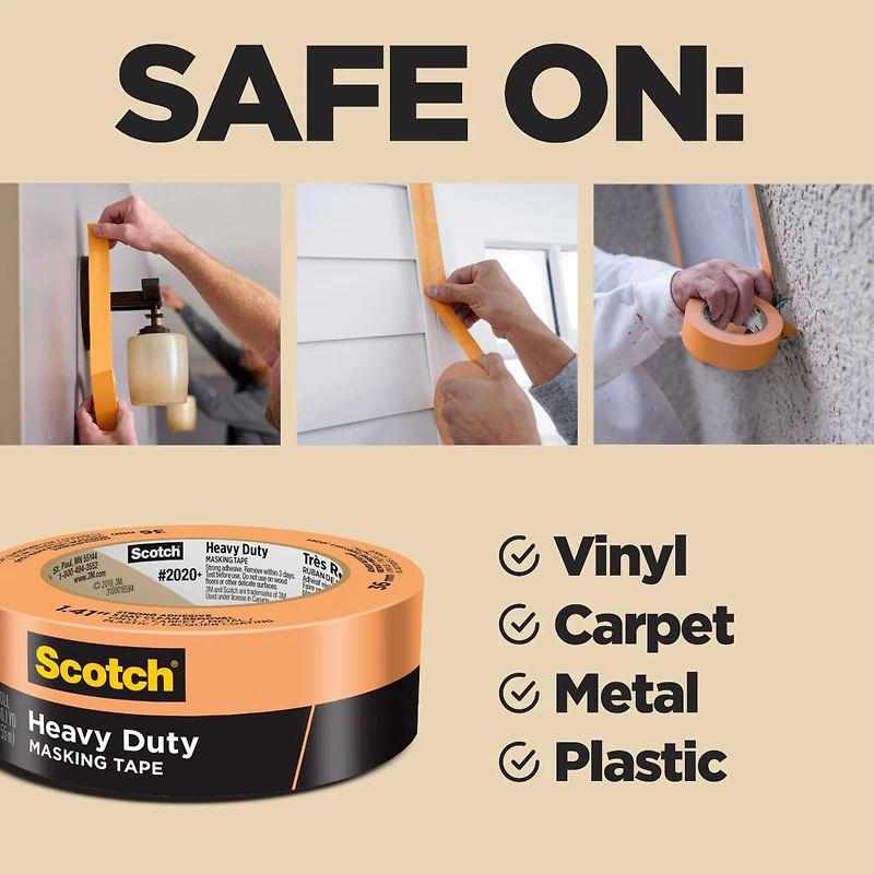 Scotch® 0.94" x 60yd. Heavy Duty Masking Tape