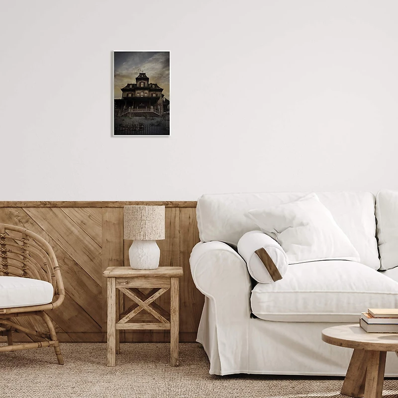 Stupell Industries Haunted House Landscape Wall Plaque Art