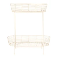 Serenity Metal Wire Plant Stand, Cream