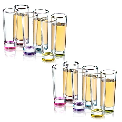 JoyJolt® Hue Colored Shot Glasses, 12ct.