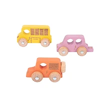 TickiT® Rainbow Wooden City E-Vehicles Play Set