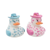 Assorted 4" Cow Print Rubber Duck with Hat, 1pc. by Fab Finds