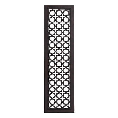Black Traditional Ornamental Wood Wall Decor, 72" x 20"