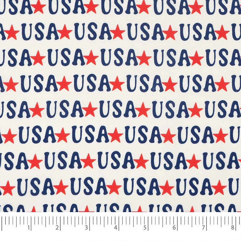 SINGER Starred USA Print Ringspun Cotton Fabric