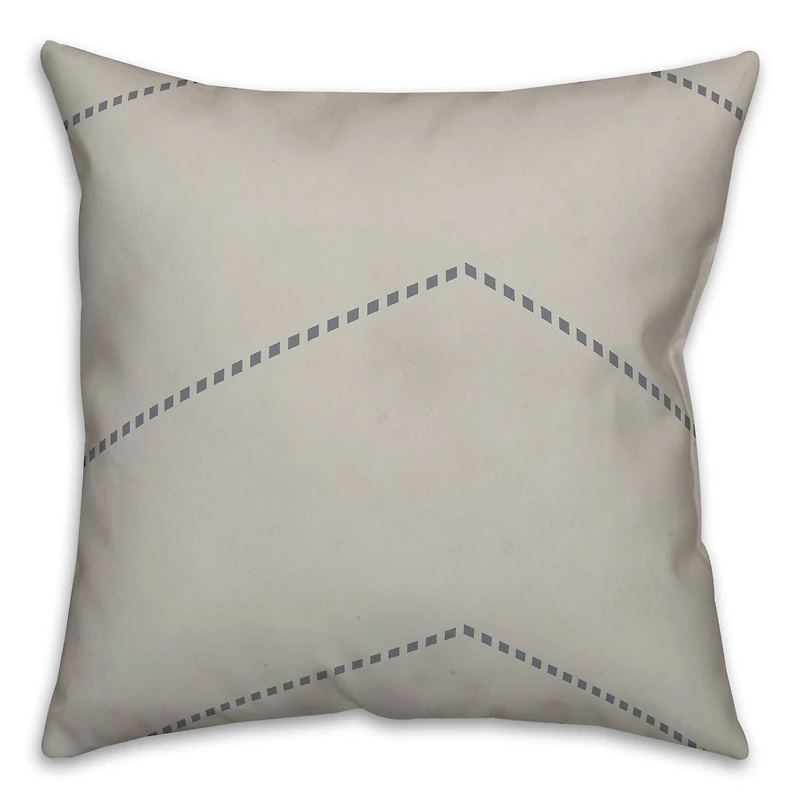 Dashed Chevron 18" x 18" Throw Pillow