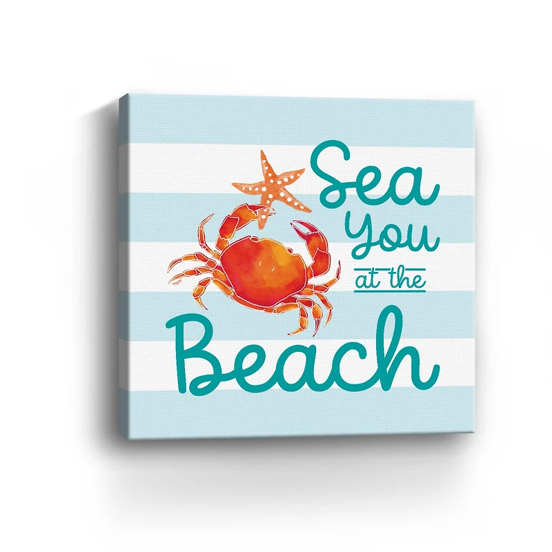 Coral Aqua IV Canvas Giclee