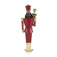 52" Red Metal Nutcracker Standing Sculpture