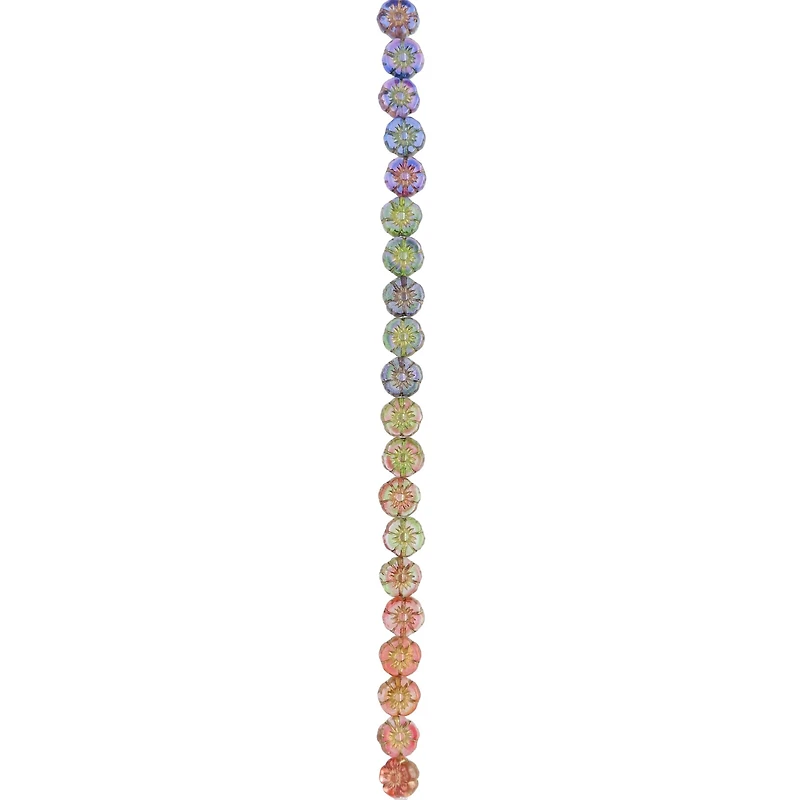 Sun Daisies Czech Glass Flower Beads, 8.6mm by Bead Landing™