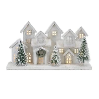 17" LED Flocked Winter Village Display