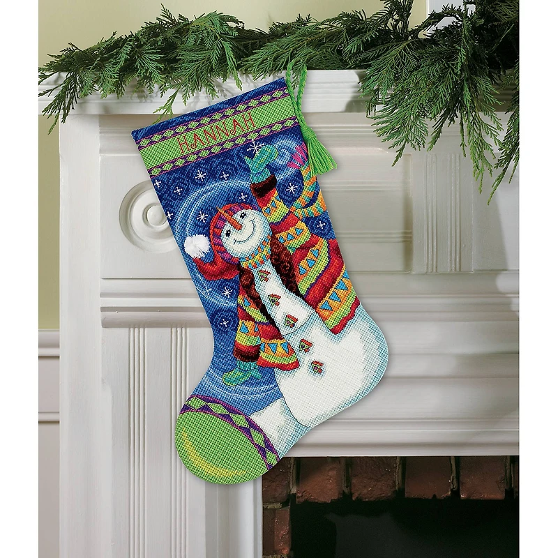 Dimensions® Happy Snowman Stocking Needlepoint Kit