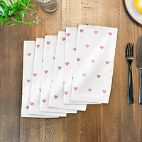 Simple Heart Pattern 10" x 10" Cotton Twill Napkin