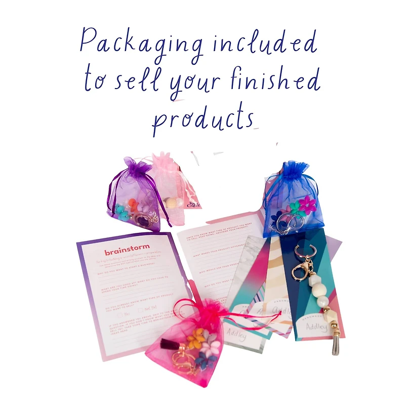Kids Crafts Make & Sell Keychain Crafting Business Entrepreneur Starter Kit