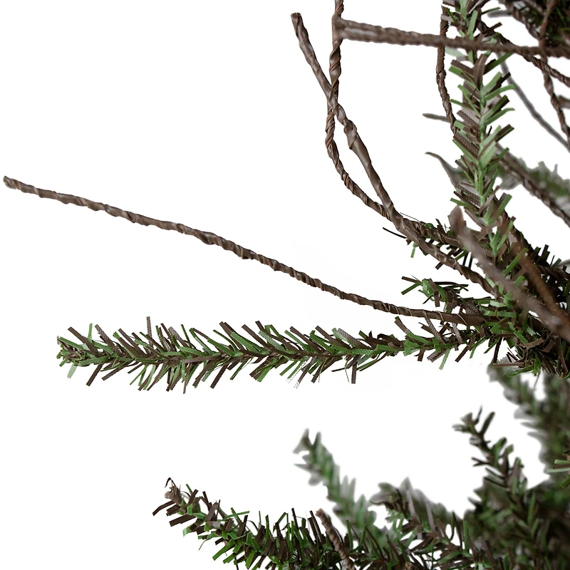 3ft. Unlit Warsaw Two-Tone Twig Artificial Christmas Tree in Burlap Base