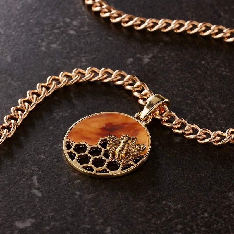 Honeycomb Bee Pendant by Bead Landing™