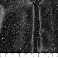 Feldman Star Black Glitter Satin