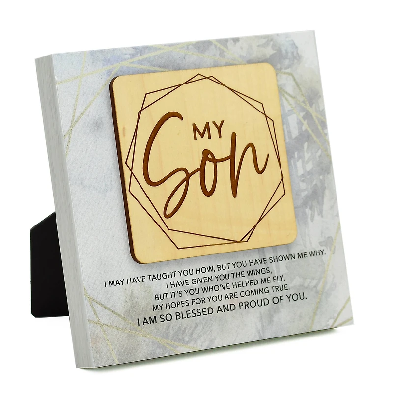 My Son Meadow Wood Plaque