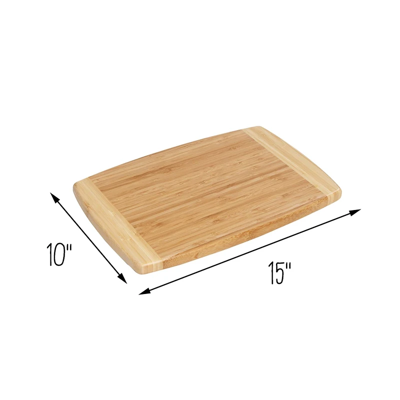 Honey Can Do Joyce Chen Burnished Bamboo Cutting Board, 10'' x 15''