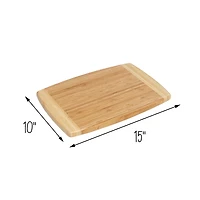 Honey Can Do Joyce Chen Burnished Bamboo Cutting Board, 10'' x 15''