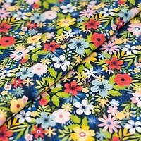 SINGER® Navy Floral Cotton Fabric