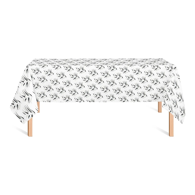 Dark Leaf Pattern Tablecloth
