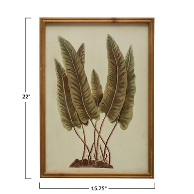 Hello Honey® Multicolor Botanical Print Wall Art with Wood Frame & Glass Cover