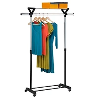Honey Can Do Top Shelf Rolling Garment Rack