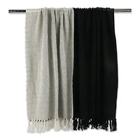 DII® Black Four Square Woven Throw