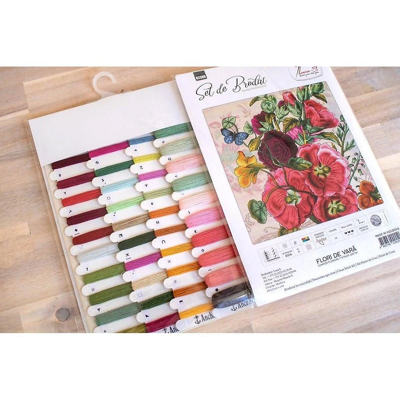 Luca-s Summer Flowers Counted Cross Stitch Kit